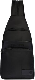 Piquadro Zaino Monospalla sling bagbag black damestas Zwart - H 38 x B 20 x D 7 cm