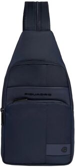 Piquadro Zaino Monospalla sling bagbag blue damestas Blauw - H 38 x B 20 x D 7 cm