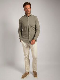 Piqué Overhemd Taupe - L,M,XL,XXL