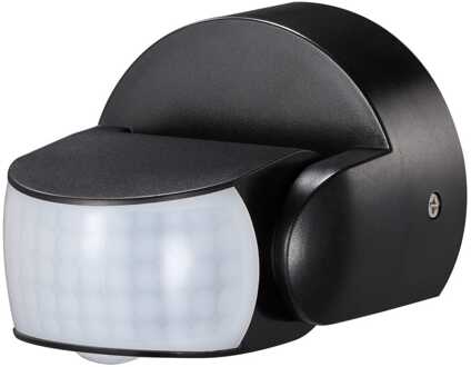 PIR bewegingssensor met schemerschakelaar - 180° - Opbouw - 12 meter bereik - Maximaal 600 Watt - IP65 waterdicht - Zwart