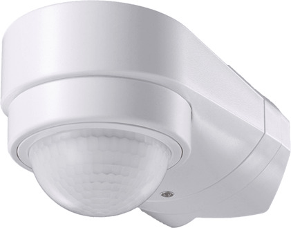 PIR bewegingssensor met schemerschakelaar - 240° - Opbouw - 10 meter bereik - Maximaal 600 Watt - IP65 waterdicht - Wit