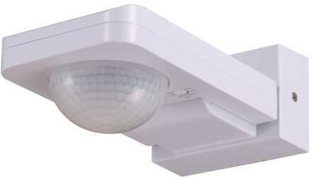 PIR bewegingssensor met schemerschakelaar 360° bereik 20 meter Maximaal 1000 Watt opbouw kleur wit IP65