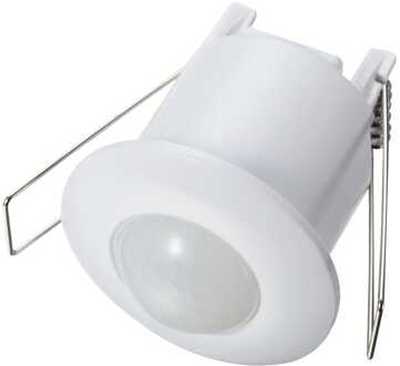 PIR bewegingssensor met schemerschakelaar 360° bereik 6 meter Maximaal 300 Watt IP20 inbouw kleur wit