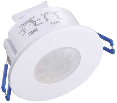 PIR Bewegingssensor met Schemerschakelaar - 360° Detectie - Bereik 8 meter - IP20 - Maximaal 600 Watt - Inbouw - Wit - 220-240V