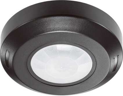PIR bewegingssensor met schemerschakelaar - 360° - Opbouw - 8 meter bereik - Maximaal 200 Watt - IP20 voor binnen - Zwart