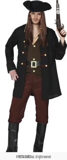 Piraat Kostuum Heren Morgan Black Zwart, Bruin - Kastanje