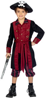 Piraat Kostuum Jongen Burgundy Premium Multikleur - Print