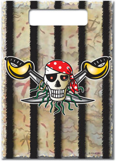 Piraat uitdeelzakjes - 8 stuks - rood