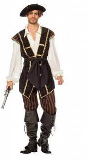 Piraat & Viking Kostuum | Koninklijke Piraat Bruin | Man | Maat 48 | Carnaval kostuum | Verkleedkleding