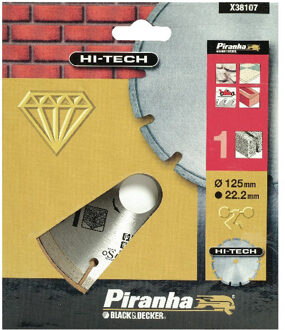 Piranha Diamantblad gesegmenteerde rand, 125mm. - nr. 1 HI-TECH X38107