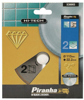 Piranha Diamantblad volle rand, 115mm. - nr. 2 HI-TECH X38002