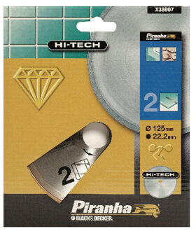 Piranha Diamantblad volle rand, 125mm. - nr. 2 HI-TECH X38007