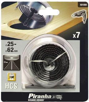 Piranha Gatenzaag 7x (25...62) aluminium, 20 diep 25 - 62mm X81000