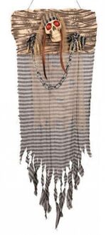 Piraten decoratie bord met led licht Multi