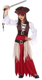 Piraten jurk/kostuum voor meisjes 128 (7-9 jaar) - Carnavalsjurken Multikleur