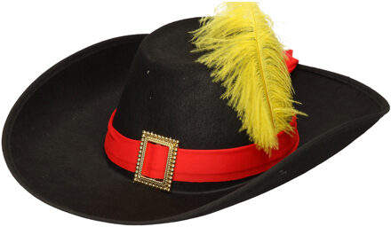 Piraten kapitein hoed zwart vilt volwassenen