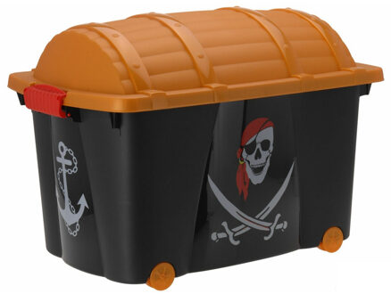 Piraten kist Kinderkamer - 60 x 40 x 42 cm - piraat - kunststof - Opbergkist - speelgoedkist