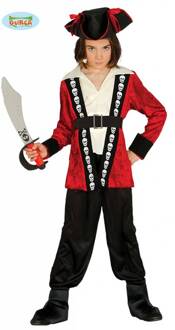 Piraten kostuum kind Edward Rood - Zalm