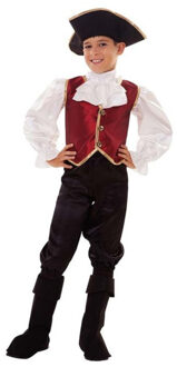 Piraten kostuum rood / zwart voor jongens / vierdelige verkleed set Multi