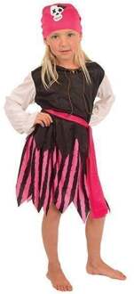 Piraten Kostuum Roze Meisje Multikleur - Print