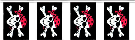 Piraten vlaggenlijn One Eyed Jack 3 meter Multi