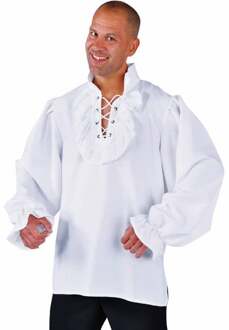 Piratenblouse wit elite Wit - Transparant