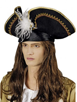Piratenhoed met hoofdband - zwart - voor volwassenen - Verkleed hoeden