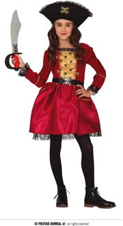 Piratenpak Meisje Rood Grace Rood - Zalm