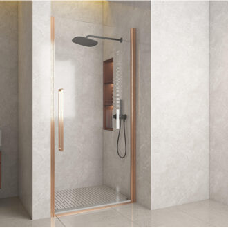 Pisa Giro de Luxe front draaideur 90x200 cm Brush Copper R-QP-GX90-BC Koper geborsteld