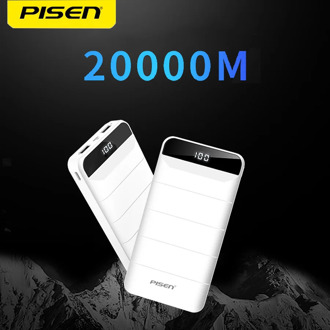 PISEN 20000mAh Portable Power Bank LED Display 10000mAh Portable Charging PowerBank USB Charger For iPhone /Xiaomi/ Huawei Phone