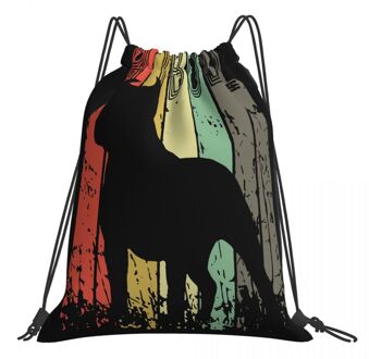 Pitbull Terrier Vintage Grafische Hond Eigenaar Volwassen Unisex Meer Kleuren Fitness Lente Tassen Rugzak Tas