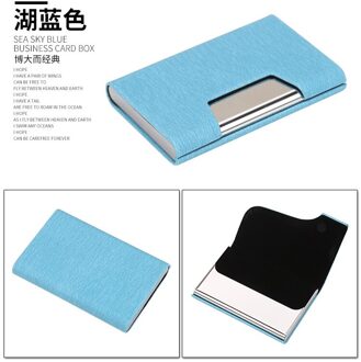 Pitebo Luxe Pu Lederen Visitekaarthouder Met Magnetische Gesp Dunne Pocket Kaarthouder Rvs Credit Card Id Card Bule