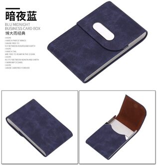 Pitebo Modieuze Creditcard Zak Mannen En Vrouwen Travel Card Portemonnee Leer Rvs Business Identiteitskaart Tas Mooie Goede Bule