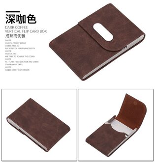 Pitebo Modieuze Creditcard Zak Mannen En Vrouwen Travel Card Portemonnee Leer Rvs Business Identiteitskaart Tas Mooie Goede koffie