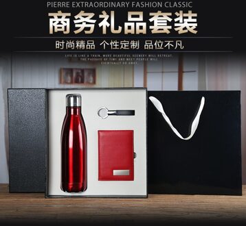 Pitebo Pakken Lederen Id Kaarthouder Milieuvriendelijke Mok Bank Credit Card Opbergdoos Multi-Slot Ultra-dunne Cardbox rood