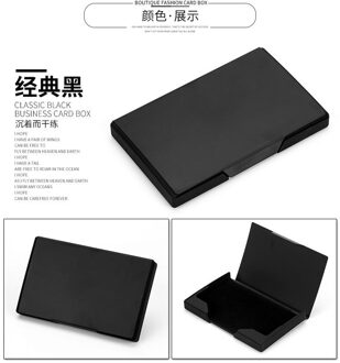 Pitebo Zakelijke Mode Mannen En Vrouwen Visitekaartje Doos, High-End, Ultra-Dunne, zakformaat Card Box, Gemak zwart