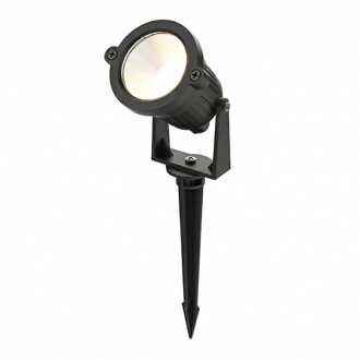 Piton LED Prikspot - 4,9W 425lm - Kantelbaar - 20.000 Branduren - 3000K Warmwit - IP65 Waterdicht - Zwart