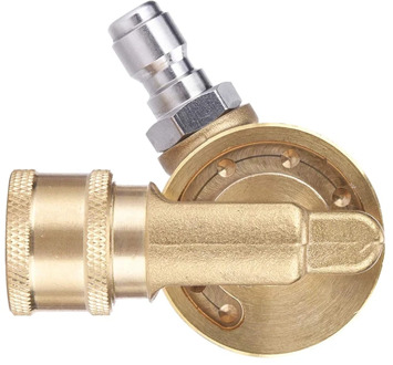 Pivoting Coupler for Pressure Washer Nozzle, Gutter Cleaner Attachment for Gutter Cleaning, 240 Degree, 4500 Psi, 1/4 Inch Quick