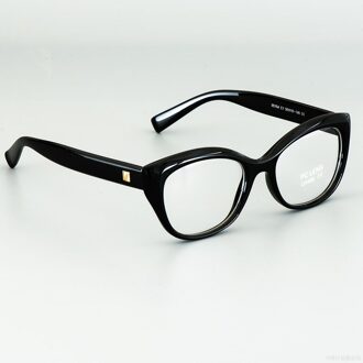 Pixcico 45675 Kat Bril Frames Mannen Vrouwen Optische Mode C1 zwart doorzichtig
