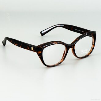 Pixcico 45675 Kat Bril Frames Mannen Vrouwen Optische Mode C5 luipaard doorzichtig