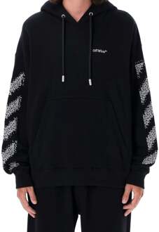 Pixel Diag Skate Sweatshirt met capuchon Zwart