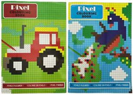 Pixel - kleurboek - nummering - vogels/dieren