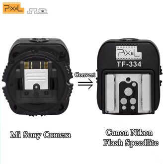 Pixel TF-334 Shoe Adapter Converter Voor Sony A7 A7S A7SII A7R A7RII A7II NEX6 RX1 RX1R RX10 RX100II Om canon Nikon Speedlite