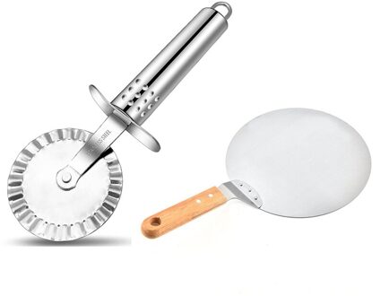 Pizza Cutter, Pizzasnijder Wiel & 10 Inch Pizza Schil Ronde Pizza Paddle, Grote Pizza Spatel