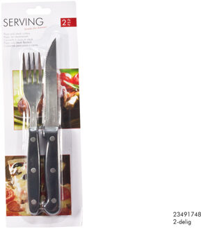 Pizza-/steak bestekset 2-delig