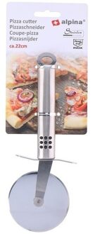 Pizzames/pizzaroller RVS 22 cm - Pizzasnijders Zilverkleurig