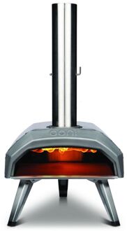 Pizzaoven Karu voor Pizza's tot Ø 30 cm - Hout/Houtskool Gestookt Zilver
