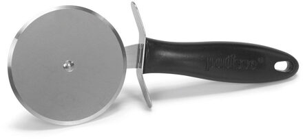 Pizzaroller/pizza snijder zwart 22 cm