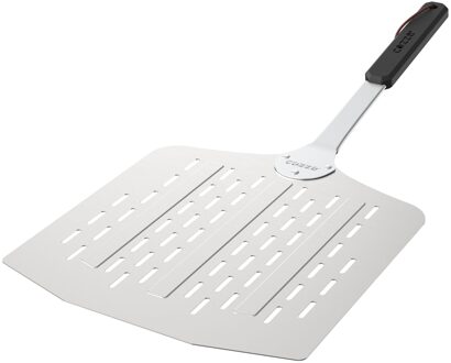 Pizzaschep met gaatjes Aluminium 66 cm.