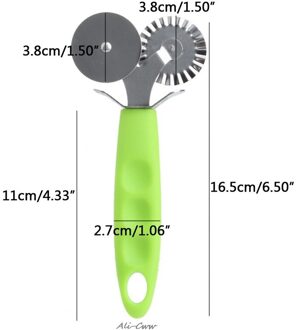 Pizzasnijder Pannenkoek Slicer Gebak Dubbele Roller Blade Cutter Gereedschap Pizza Kookgerei Keuken Gereedschap Gadgets